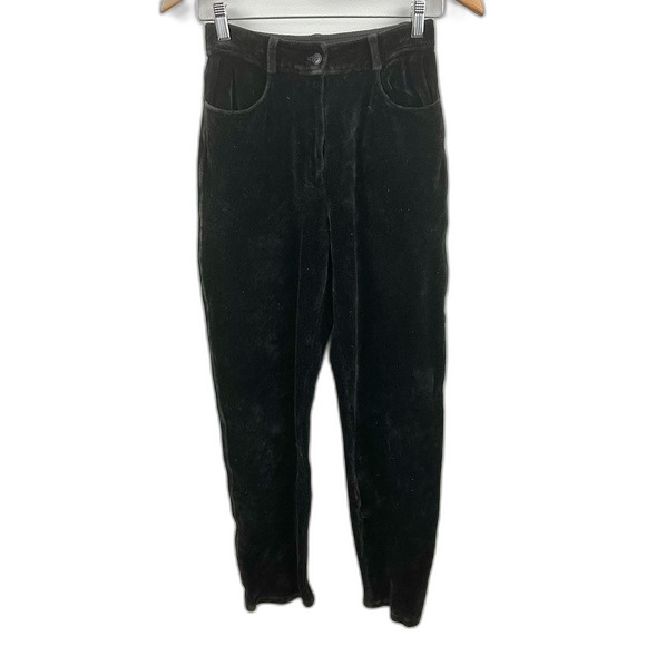 Kenzo Pants - Kenzie Black Velvet Pants Size European 38/US 6
